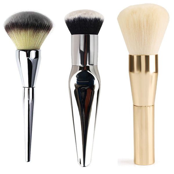 Silver Contour Makeup Brushes